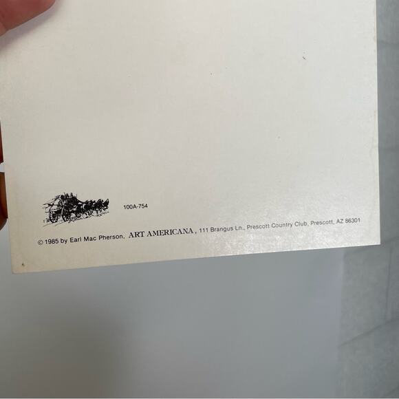 Vintage Greeting post cards John Wayne painting on flagstone by Earl Mac Pherson - Picture 3 of 5